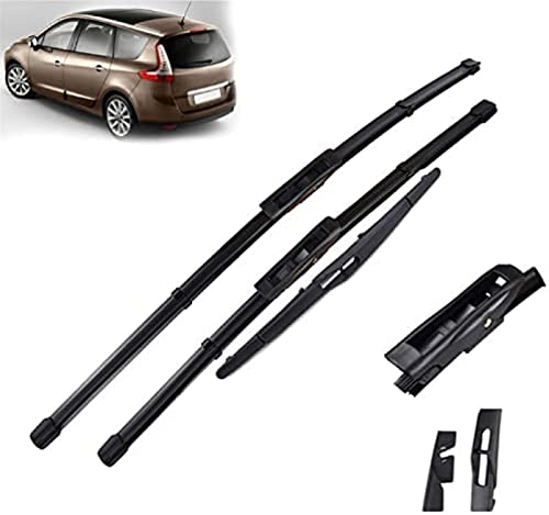 Scheibenwischer vorne und hinten, für Renault für Scenic 3/Grand 2009–2016, 2015, 2014, 2013, 2012, Windschutzscheibe, 28 Zoll, 26 Zoll, 12 Zoll, Scheibenwischer