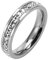 KnBoB Ringe Hochzeitsringe, Edelstahl Ring Herren Damen Silber Dünn Ewigkeit mit Weiß Quadrat Zirkonia Mode Ring Größe 62 (19.7)