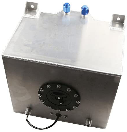 20 Liter Aluminium Kraftstofftank Alu Renntank Motorsport Benzin Tank mit Ölstandsensor für Auto & Motorrad Ersatz-, Tuning- & Verschleißteile Motor
