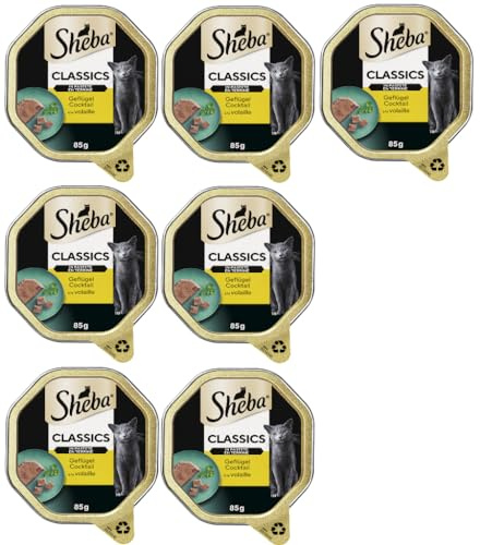 SHEBA Schale Classics in Pastete mit Geflügel Cocktail (7x85g)