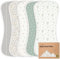 KeaBabies Bio Rülpstücher Baby Junge & Mädchen - 5er Pack Super Saugfähige Baumwoll-Spucktücher für Babys, Weiche & Plüsch Neugeborenen Mulltücher für Milch Spucken, 53cm x 25cm (Prairie)
