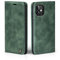 LBH Handyhülle für Apple iPhone 12 in Grün mit Karten- und Geldfach Smartphone Hülle mit Standfunktion Flip Case Schutzhülle Magnetverschluss Vintage