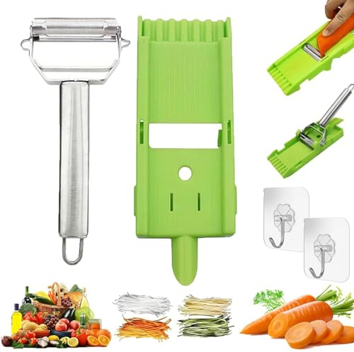 yokiky Zestio Tool, Multi Potato Peeler, Zestio Peeler, Zestio Potato Peeler, Potato Peeler Multi, Multipelador De Patatas, Multifunctional One Blade Peeler + Lemon Juicer + Potato Spiral