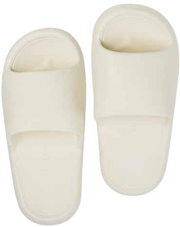 Etrexonline Zapatillas para Mujer Cómodas y Antideslizantes - Chanclas de Estar Por Casa, Sandalias Pantuflas on Cloud para Verano, Playa, Piscina y Baño (Color Blanco, Talla 40/41)