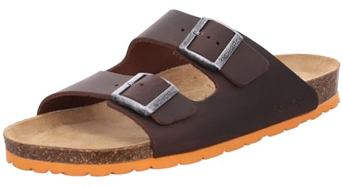 Rohde Herren Pantolette Leder Clog Schnalle Grado 5927, Größe:46 EU, Farbe:Braun