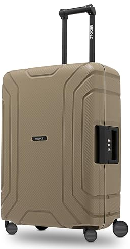 REDOLZ Hartschalen Check-in Koffer ohne Reißverschluss | 3-Punkt-Verschluss-System | Mittelgroßer M Trolley 45 x 25 x 65 cm aus hochwertigem Polypropylen Material | 4-Rollen & TSA (Essentials 15)