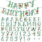 Easy Joy DIY Garland Banner, 110 Grün Buchstaben Girlande mit Schmetterling, Blumen und Insekten, Grün Frühlings Party Dekoration, Willkommen Zuhause, Happy Birthday, Glückliche Hochzeit