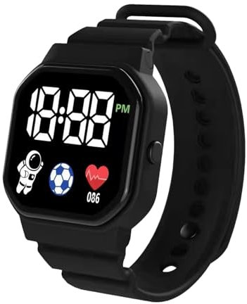 Orologio sportivo digitale, da uomo, impermeabile, sportivo, con cronometro, ampio display, per palestra, corsa, passeggiate, escursioni e nuoto, Nero , Refer to description, Unisex