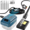 Saldatore senza fili per batteria Makita da 18 V, riscaldamento rapido, saldatore a batteria, temperatura regolabile 180 °C a 480 °C con interruttore ON/OFF, set di saldatore regolabile portatile per