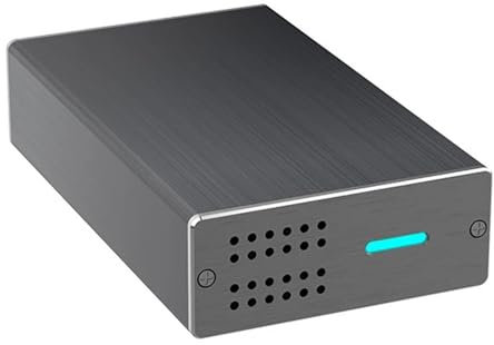 Caja de discos duros de doble bahía para discos duros de 2.5 pulgadas, USB 3.0 de 40 TB de capacidad, carcasa de aluminio