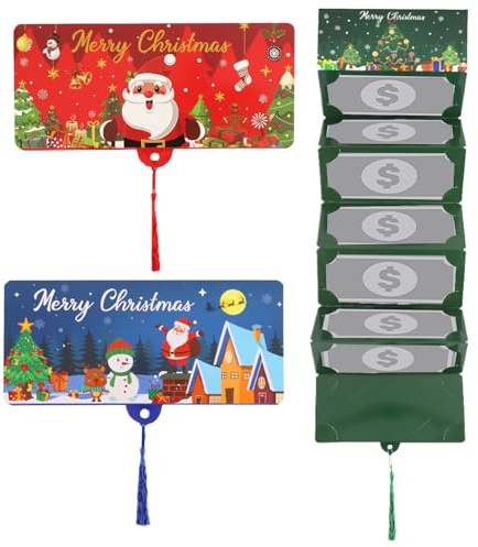 Generisch 3pcs Weihnachts Geld Oder Geschenkkartenhalter Mit 10 Fächern, Weihnachten, Kleine Weihnachtsgeschenke, Christmas, Kartenhalter, CHristmas Cash G-ifts Überraschung, Geldumschlag, Für Urlaub