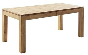 Robas Lund ETNA Esstisch, Ausziehbar 140-220cm, Wildeiche geölt, B/H/T 140/77/90cm, 86kg, Massivholz AST/Balkeneiche, Mit feuchtem Tuch abwischen, Für Esszimmer/Küche, Bosnien