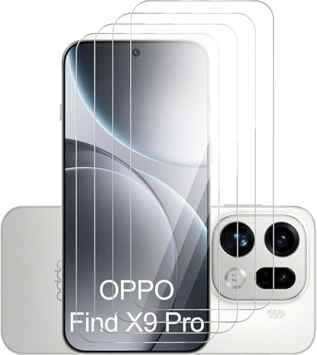 BNBUKLTD 2 Pack Screen Protector for Oppo Find X9 / Find X9 Pro Tempered Glass Film, 2-Pack Protective Film 9H Hardness,Shatterproof,Anti Fingerprints,No Bubbles (Oppo Find X9 Pro)