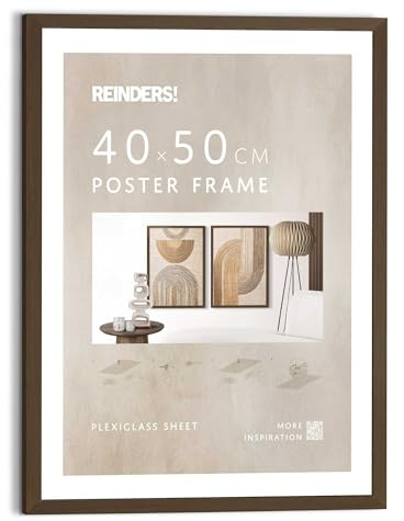REINDERS Bilderrahmen, Poster 40x50 nussbaum, Wohnzimmer, MDF, 40 x 50