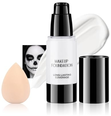 Jutqut White Foundation Mixing Pigment - Weiße Foundation Color Corrector, Sweat-Proof Long Lasting, Voller Deckkraft Lightweight, mit Face Body Paint für Fasching, Theaterschminke, schminke karneval