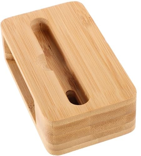 MAJORMENCH Mobile Phone Amplifier Stand Wooden Phone Holder Sound Amplifier Mini Speaker Portable for Video Calls Watching Videos and Music
