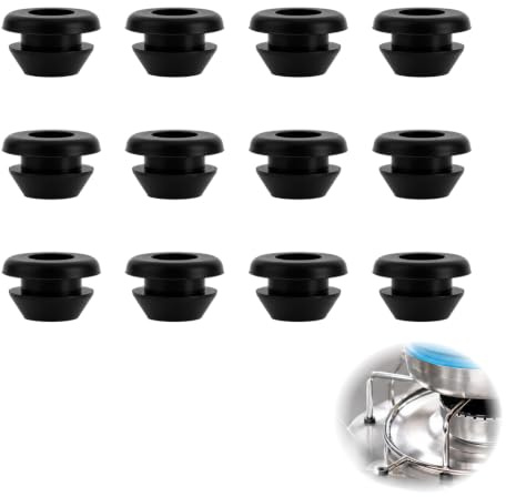Yerozhui 12 piedini in gomma per fornelli da camper, resistenti alle temperature, flessibili, compatibili con aste da 5 mm, per Dometic Smev Thetford