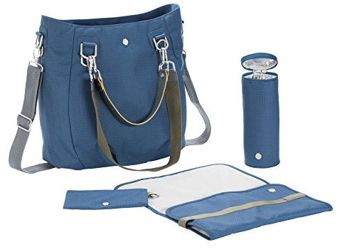 LÄSSIG Baby Wickeltasche Babytasche Kliniktasche, inkl. Wickelzubehör, Green Label Mix 'n Match Bag, ocean