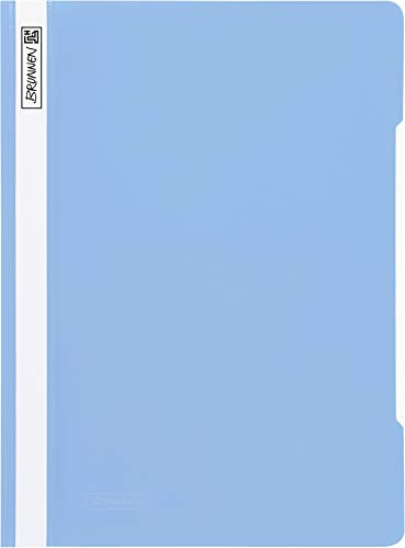 Baier & Schneider Brunnen 102011032, Schnellhefter PVC für A4, kräftige Kunststofffolie, 25 Stück hellblau