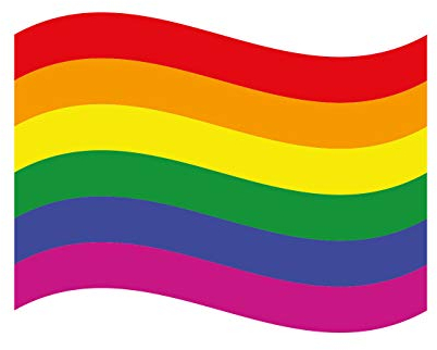 Premium Aufkleber Regenbogen Gay Pride Rainbow Flag Sticker LGBT Movement Waschstrassenfest und UV-Beständig