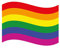 Premium Aufkleber Regenbogen Gay Pride Rainbow Flag Sticker LGBT Movement Waschstrassenfest und UV-Beständig