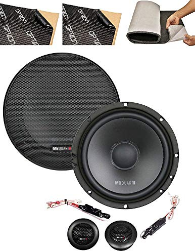 MB Quart QS165-2-Wege Auto Kompo Lautsprecher - 165mm Lautsprecher inklusive Türdämmung - 90 WRMS Belastbarkeit - 60mm Einbautiefe - Impedanz 3 Ohm (Betrieb ohne Endstufe möglich)