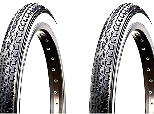 ONOGAL 2X Cubierta Kenda Neumatico Negro y Blanco 26 x 1 1/2 650B 40-584 Bicicleta 3581