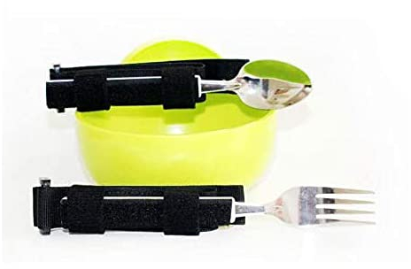 GHzzY Juego de Cuchara y Tenedor Adaptable para Mano temblor - Utensilios para Comer Anti-batido para el Parkinson, la Artritis, los temblores de Las Manos y los discapacitados