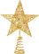 Blulu 6 Zoll Stern Baum Spitze Exquisit Schimmernd Weihnachtsbaum Topper für Christbaum Dekoration (Gold)