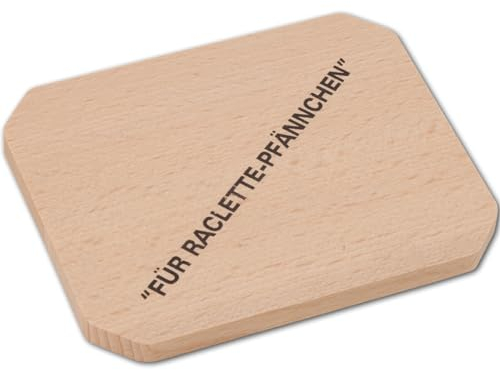 8X HOFMEISTER® Untersetzer für Raclette-Pfännchen aus Holz, 10 cm, schont Raclette-Pfannen & Tische vor Öl & Kratzern, hitzebeständiges Raclette Brettchen aus EU Produktion
