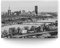 Wandbild Skyline Wien schwarz/weiß - 120cm x 80cm Leinwand auf Fertigrahmen + Aufhänger