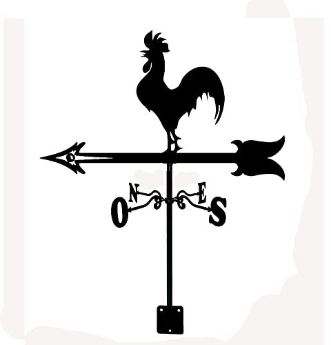 CNMJI Banderuola retrò Gallo Forma Artigianalmente Segnavento Design A Scolpita Cava Weathervane Acciaio Inossidabile Ornamento per La Decorazione del Giardino E della Fattoria