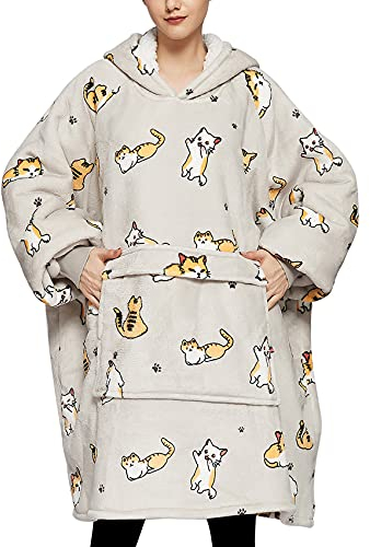 KFUBUO Unisex-Kinder Kbltcr710-14 Tragbare Decke, Katze, Adult