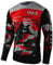Men's Cycling Jersey MTB Tops,Motocross Shirt Long Sleeve MX MTB Mountain Bike Lightweight Materials, Breathable Material (Red,L)