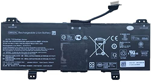 GB02XL L42550-271 L42550-541 HSTNN-UB7M HSTNN-DB7X L42583-005 Laptop Battery Replacement for HP Chromebook x360 11 G2 EE Chromebook 11A G6 G8 EE Chromebook 11 G7 G8 EE Series(7.7V 47.3Wh)
