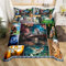 Loussiesd 3D Eule Bettbezug Niedliche Tiere Für Kinder Mädchen Jungen Bettwäsche Set Dschungel Eule Tröster Wildlife Quilt Cover Wild Tier Tagesdecke Wohnkultur King Size