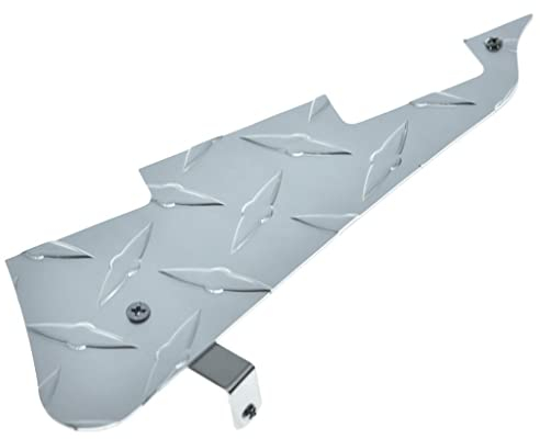 KAISH Premium Metall Silber Diamond Plate LP Gitarre Pickguard Aluminium eloxierte Kratzplatte mit Chrom-Edelstahlhalterung und Schrauben für USA Les Paul