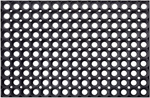 HPFloor Ringgummimatte-Wabenmatte I 60 x 80 cm Gummimatte außenbereichI Flexibel einsetzbare Antirutschmatte I Witterungsresistente Ringgummimatte I Gummibodenbelag für Außen- Innenbereich