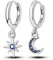 Parmuz Drop/Dangle Ohrringe für Frauen 925 Sterling Silver ohrringe hängend modern boho Leichtes Statement Boho Evil Eye Star Moon Liebe Huggie Ohrringe Schmuck Geschenk