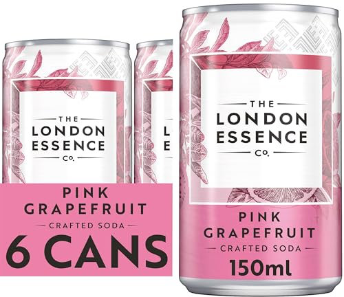 The London Essence Co., Pink Grapefruit Soda, 150 ml (Pack of 6)