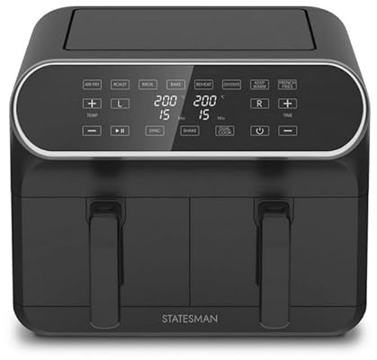 Statesman SKAF08017BK Digital Dual Zone Air Fryer Black