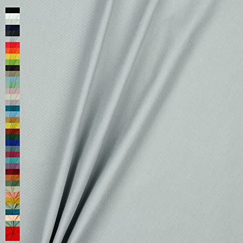 Canvas Stoff Uni Meterware 100% Baumwolle 39 Farben Dekostoff Robust Taschen (006 I Grau)
