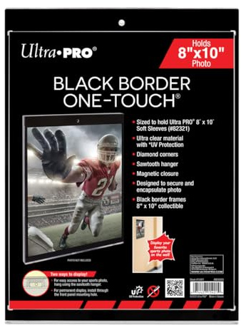 8 inch x 10 inch Black Border UV ONE-TOUCH Magnetic Holder