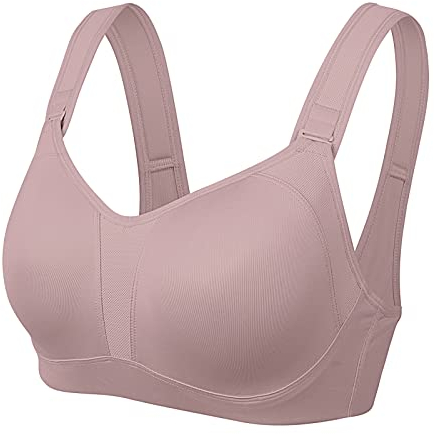 DELIMIRA Donna Reggiseno Sportivo Alto Impatto Taglie Forti Modellato con Ferretto Mattone 4D