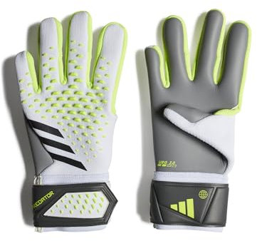 Adidas Unisex Goalkeeper Gloves (W/O Fingersave) Pred Gl LGE, White/Lucid Lemon/Black, IA0879, 11
