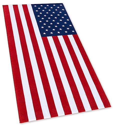 fonefunshop Strandtuch aus 100 % Baumwolle mit USA-Flagge