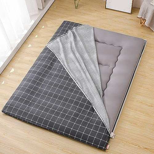 Futon-Bodenmatratzenbezug Ohne Matratze,Bezug Aus 100% Baumwolle Für Traditionelle Shikibuton-Futon-Matratze,Tatami-Matte Schutzhülle Staubschutz Mit Reißverschluss,Style,100x200cm/39x79