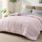 BEDSURE Bettdecke 135x200 Ganzjahresdecke Steppdecke - Bettdecke Ohne Bezug 135x200cm 300GSM - 4 Jahreszeiten Bettdecken Wende Rosa/Grau, Weiche Warm Duvet Schlafdecke für Allergiker