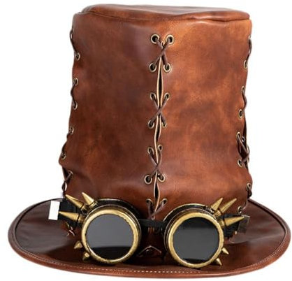 Baoblaze Steampunk Zylinder Steampunk Hut Männer Frauen Retro Steampunk Gear Kopfbedeckung Jazz Hut für Cosplay Party Performance Halloween Prom
