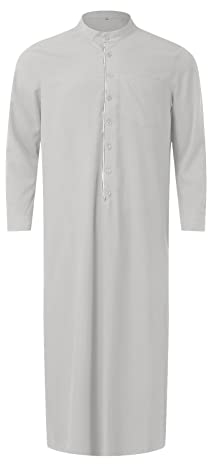 Kaftan Herren Thobe Muslim Kaftan Abaya Herren Muslimische Kleider Männer Halbe Ärmel Thobe Muslimische Kleidung Gebetskleidung Für Männer Saudi Stil Dishdasha Gebetskleidung Mit Tasche